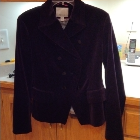 FAÇONNABLE Vintage deep purple Velvet Blazer size 12 - Picture 12 of 16